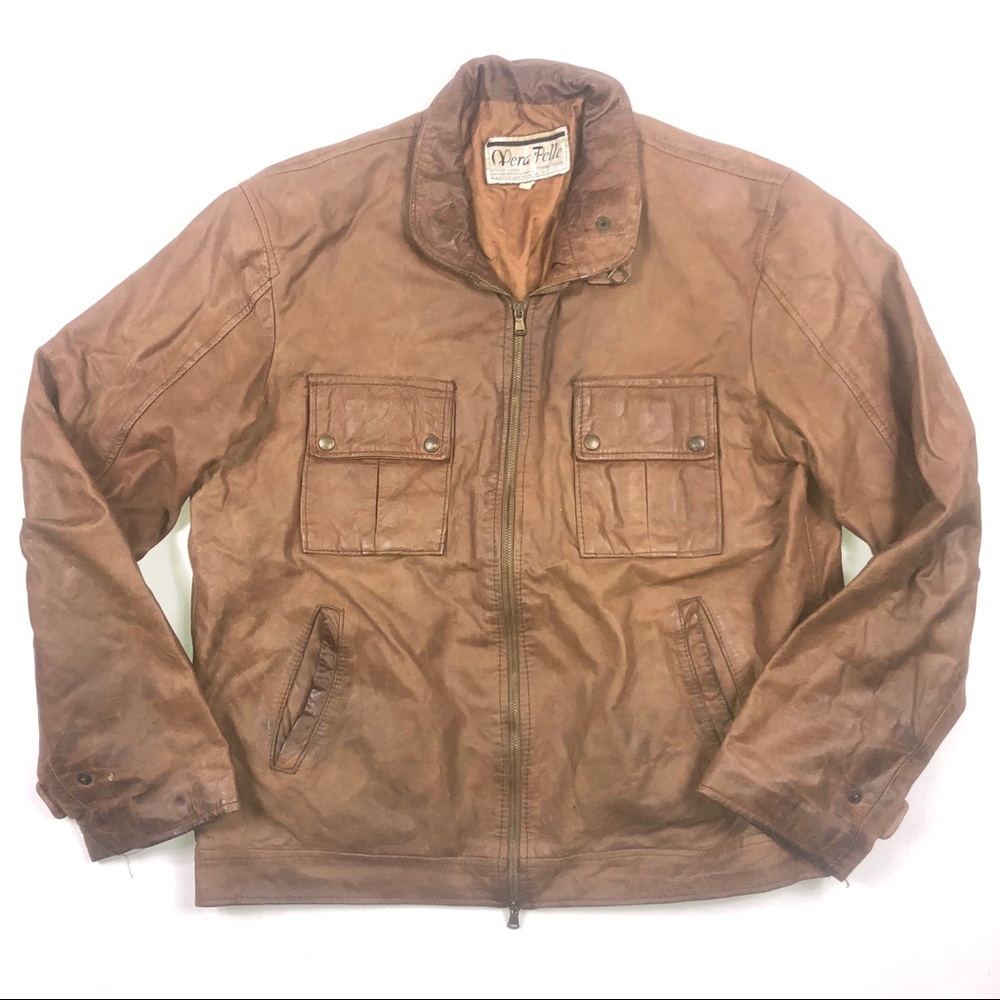 Vintage Vera Pelle Leather Jacket XL